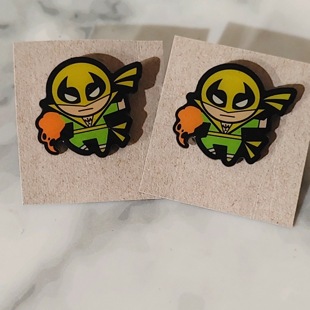 Iron Fist Lapel Pin Set - Picture 1 of 3